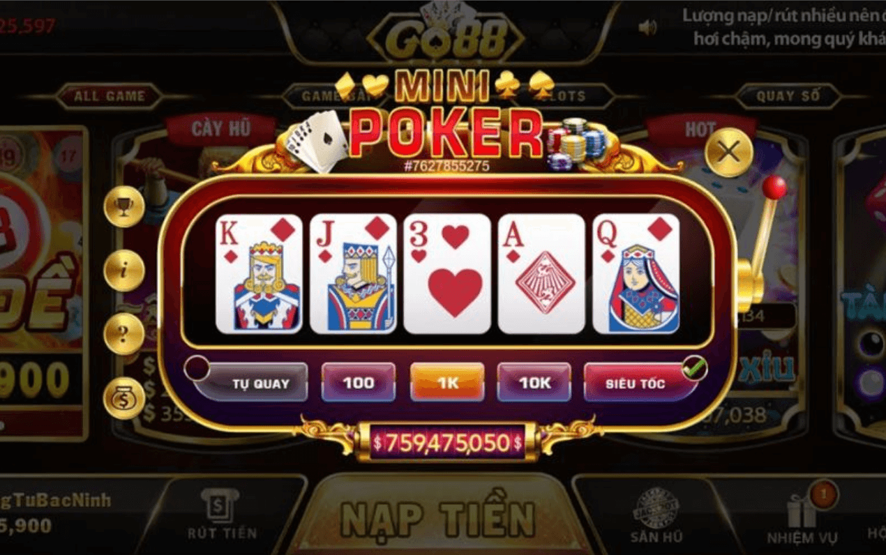 Mini Poker - Trò chơi Mini Game hấp dẫn tại Go88