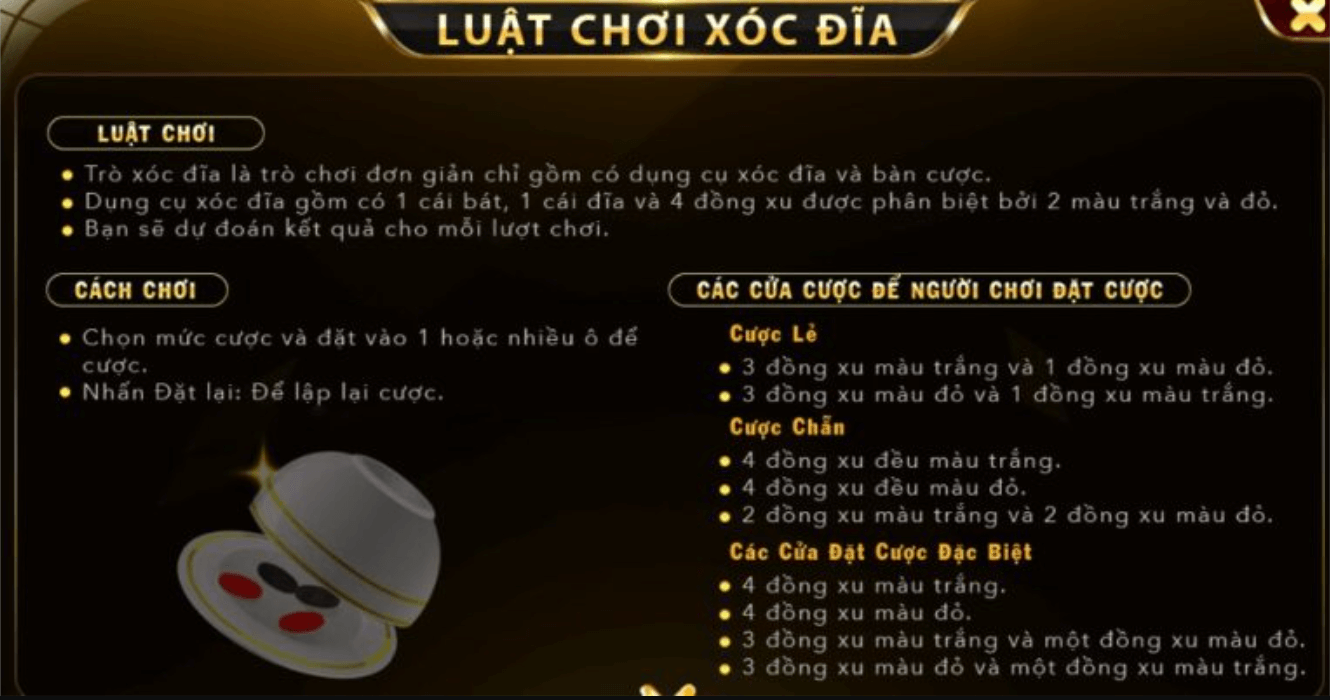 Hướng dẫn chơi Xóc đĩa Go88