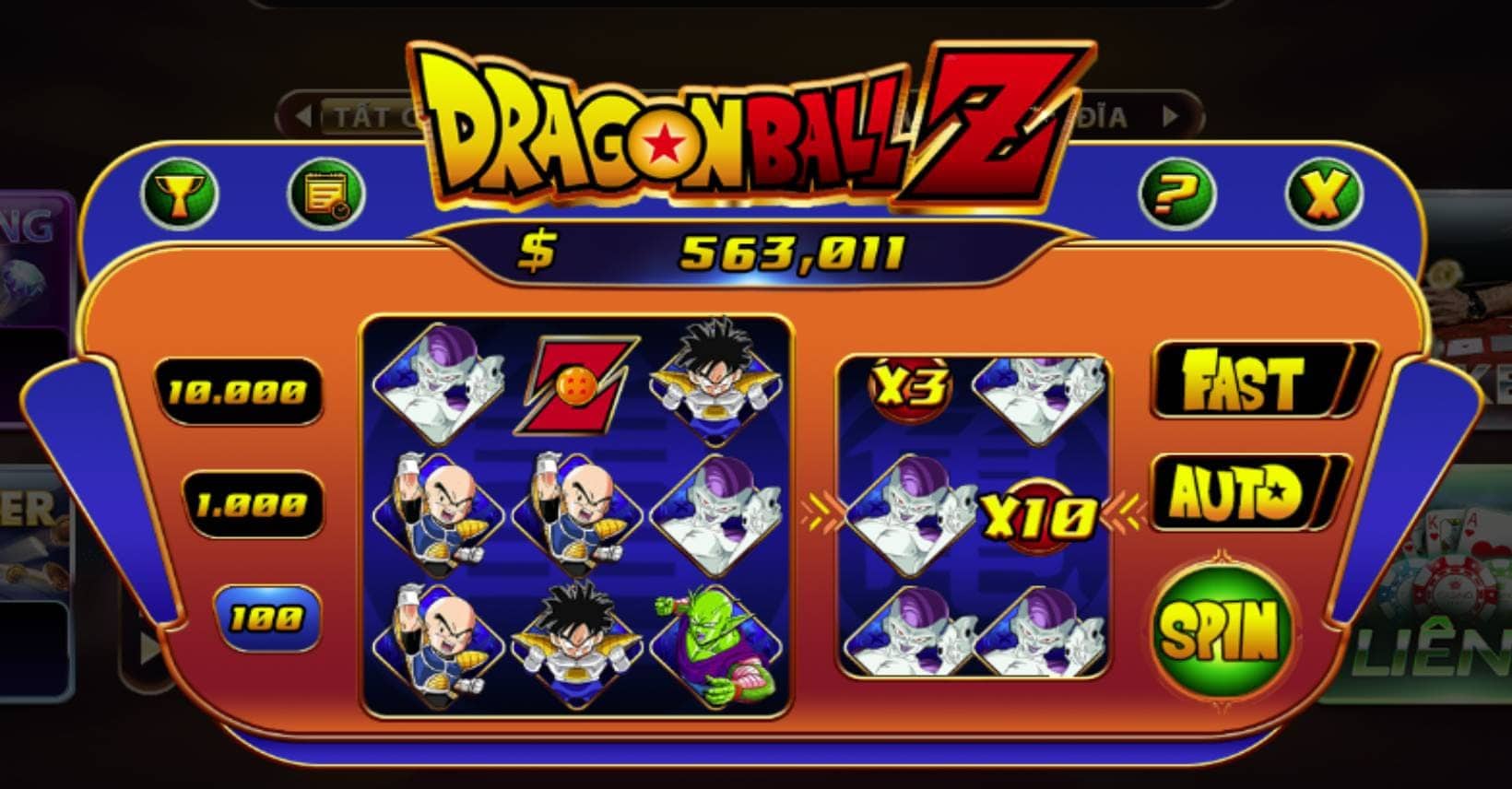 doi net ve mini game dragon ball z